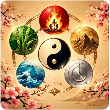 The five elements: wood, fire, earth, metal, and water